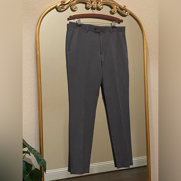 Savile Row Brixton Elegant Charcoal Men's Dress Pants Size 36W 34L - Picture 2 of 10